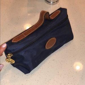 Longchamp makeup bag navy blue